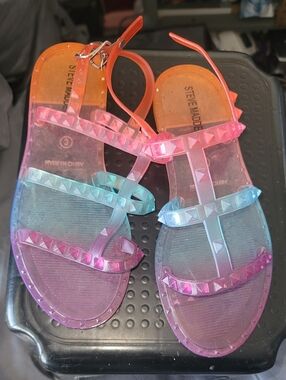 Steve Madden Kids Multicolor Jelly Stud Gladiator Sandals